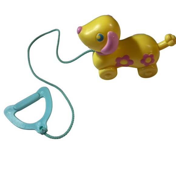 Colorful Baby Toy Bundle With Train Car Rattle & Pull-Along Dog - Picture 5 of 6
